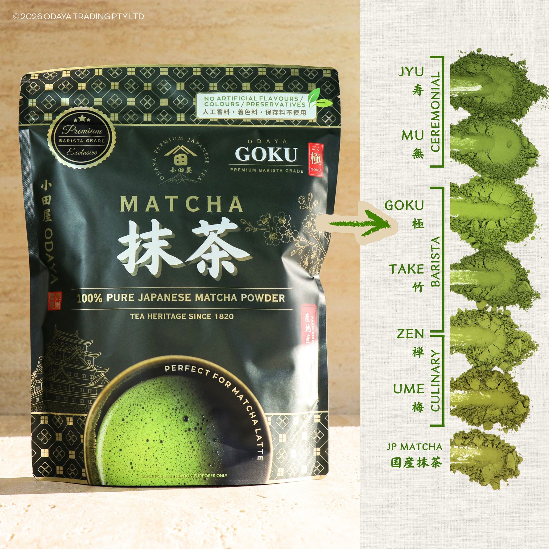ODAYA MATCHA - GOKU 極 40g/100g/500g/1kg